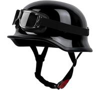 Motorbike Half Helmet, Vintage Half Helmet, Half Shell Polo Cap, Unisex, DOT Certified Fit for Men and Women A3,M/(57~58cm)