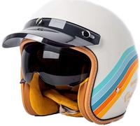 Motorbike Half Helmets,Men Women Moped Helmet Open Face Motorcycle Helmet DOT/ECE Approved Crash Half Helmet Vintage Half Shell Helmet with Lenses for Motorcycle Scooter Cruiser 1,XXL(63-64CM)