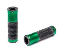 Motorbike Handgrips Hand Grips Green Aluminium & Rubber for all 22mm 7/8" Handlebars