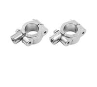 Motorbike Handle Bars Mounting Clamps 2pcs 7/8" Inch 22mm 25mm Handlebar 10mm 8mm Thread Motorcycle Mirror Mount Clamp Rear View Mirror Holder Adapter
