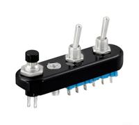Motorbike Handlebar Control Switch 7/8" for Toggle Push Button for Headlight for Horn Kill Switch Off Road Touring (Black)