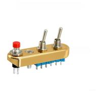 Motorbike Handlebar Control Switch 7/8" for Toggle Push Button for Headlight for Horn Kill Switch Off Road Touring (Gold)