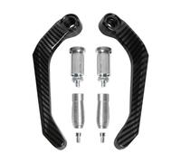 Motorbike Handlebar End Weights for Y-AMAHA for K-awasaki for H-onda Universal Waterproof Carbon Fiber Aluminum Alloy Motorcycle Brake Clutch Levers Protection(Silver)
