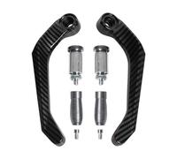 Motorbike Handlebar End Weights for Y-AMAHA for K-awasaki for H-onda Universal Waterproof Carbon Fiber Aluminum Alloy Motorcycle Brake Clutch Levers Protection(Grey)
