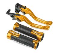 Motorbike HandleBar Grips Motorcycle Brake Clutch Levers Handlebar Hand Grips End Cap Cover For HONDA CBR300R CB300F 2014 2015 2016 2017 2018 Motorbike Accelerator Handle Bar (Color : Yellow)
