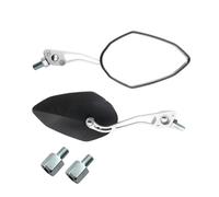 Motorbike Handlebar Mirror 1Pair Motorcycle Rearview Mirror 360° Rotating Adjustable Reversing Mirror Electric Vehicle Scooter Universal Modification Parts