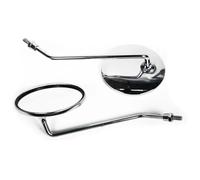 Motorbike Handlebar Mirror 2 Pieces/pair Universal Motorcycle Rear View Round Shape Rearview Side Mirrors For With 8mm Screw Mirrors Motorcycle Rear(Short Rd)