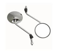 Motorbike Handlebar Mirror A Pair Motorcycle Scooter Mirrors Universal Motorbike Rear View Mirror 8mm With M10 Adapters Round Convex Mirrors