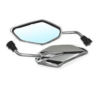 Motorbike Handlebar Mirror Adjustable Parts Accessories Handle Bar End Mirrors Motorcycle Rearview Reflector Side Mirrors Motorcycle Rear(Silver)