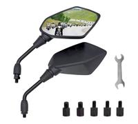 Motorbike Handlebar Mirror Universal Motorcycle Mirrors Handlebar Rear View Side Mirror With M8 M10 Bolt For Scooter ATV UTV Motorbike Mirror