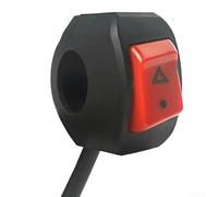 Motorbike Handlebar Mount Switch for Horn Starter Light - Momentary Push Button Controller for Scooter for e-bike 7/8 Inch