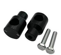 Motorbike Handlebar Risers 1" 25MM Motorcycle Heightening Fixed Clamp CNC Handlebar Risers Kit Mount(A Black)