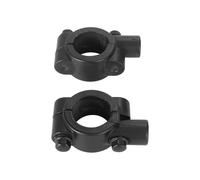 Motorbike Handlebar Risers 1 Pair 22mm Handlebar 10mm 8mm Thread Universal Motorcycle Mirror Mount Clamp Black Clamp Base(Black 8mm)