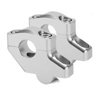 Motorbike Handlebar Risers 22mm 7/8" Handle Bar Mount Risers Offset Extend Raised Modification Accessories For Kawasaki For KLR250 For KLR650 For KLX250S Handlebar Risers Motorcycle(Silver)