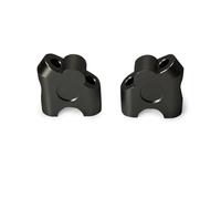 Motorbike Handlebar Risers 2X Motorcycle 22mm Handlebar Riser Clamp 7/8" Handle Bar Clamp Extend Handlebar Riser Bars Clamp Raised Extend Adapter(Black)
