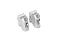 Motorbike Handlebar Risers 2X Motorcycle 22mm Handlebar Riser Clamp 7/8" Handle Bar Clamp Extend Handlebar Riser Bars Clamp Raised Extend Adapter(Silver)