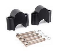 Motorbike Handlebar Risers For Suzuki BAG101 Universal 28mm 1 1/8" One Pair Motorcycle Handlebar Riser Bar Mount Handle Clamp Bar Risers Clamp Handlebar(Silver)