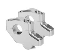 Motorbike Handlebar Risers For Suzuki For Bandit For GSF250 GSF400 GSF600 GSF650 GSF750 GSF1200 GSF1250 22mm 7/8" Silvery Offset Handle Bar Risers Raised Back Moved Extend Handlebar Mount Risers(Silve