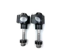 Motorbike Handlebar Risers Motorcycle Handlebar Clamp Bar Clamps 1 1/8" 28 Mm Universal Handlebar Riser Handlebar Bar Risers(10mm Black)