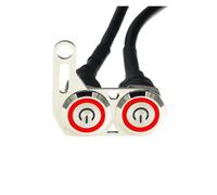 Motorbike Handlebar Switch 12V LED Waterproof Motorcycle Handlebar Switch Reset Manual Return Button Engine ON-OFF Double Control(Red)