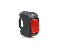 Motorbike Handlebar Switch 22mm ON/OFF Motorcycle Switch Push Button 12V Connector Handlebar For ATV Electronic Bike Scooter Motorbike(Red)