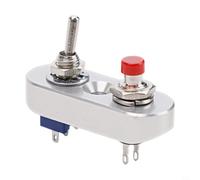 Motorbike Handlebar Switch 7/8 Inch Push Button Kill Start Stop for Off Road for ATV for Quad Scooter Silver Finish
