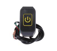 Motorbike Handlebar Switch Motorcycle Switch Headlight Horn Modified Control Handlebar Mount Red Blue White Yellow Green Button With LED Light(Yellow)