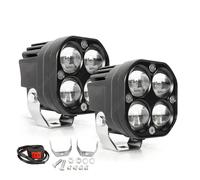 Motorbike Headlamp For Suzuki For SUV For ATV LED Spotlights Led Fog Lamp 30000LM 24V 12V 200W Turn Signals Headlight Accessories(2*White Yellow)