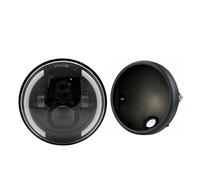 Motorbike Headlight For 7.5 inch Motorcycle Headlight Head light DRL Brackets White Light Round Lamp(C-Light and housing)