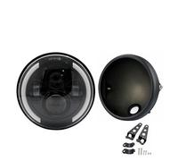 Motorbike Headlight For 7.5 inch Motorcycle Headlight Head light DRL Brackets White Light Round Lamp(C-With bracket)
