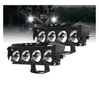 Motorbike Headlights 4 Lens Motorcycle LED Spotlight Dual Color Hi/Low Beam Fog Lamps 12V 24V For Mini Lens Headlight Driving Light For Car Trucks SUV UTV Motorcycle Headlamp