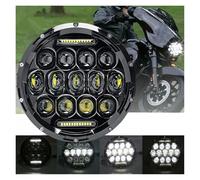 Motorbike Headlights Spotlights 7 Inch Headlight Round LED Projector For Cafe For Racer For Road For King For Softail Universal Motorcycle Accessories(75W Headlight)