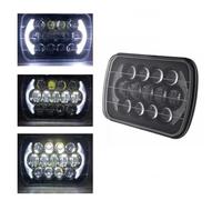 Motorbike Headlights Spotlights Motorcycle Led 5x7 7X6 Inch Retangular Headlight For Jeep For Cherokee XJ For Wrangler YJ Truck 4X4 DRL Hi Low Beam Headlamp 55W 60W 90W(Q)
