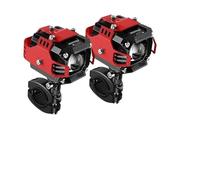 Motorbike Headlights Spotlights Universal Motorcycle Led Spotlights Near And Far Light Integrated Tangent Electric Vehicle Spotlights Modified Flash Lights(Red)