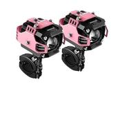 Motorbike Headlights Spotlights Universal Motorcycle Led Spotlights Near And Far Light Integrated Tangent Electric Vehicle Spotlights Modified Flash Lights(Pink)