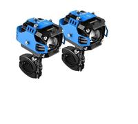 Motorbike Headlights Spotlights Universal Motorcycle Led Spotlights Near And Far Light Integrated Tangent Electric Vehicle Spotlights Modified Flash Lights(Blue)