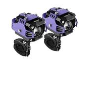 Motorbike Headlights Spotlights Universal Motorcycle Led Spotlights Near And Far Light Integrated Tangent Electric Vehicle Spotlights Modified Flash Lights(Purple)