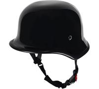 Motorbike Helmet Half Face Retro German Style Open Face Cruiser Chopper Scooter Moped Helmet, ECE 22.06 Certified, Vintage Skull Cap for Men Women, Silver Grey 4,XXL/(63~64cm)