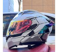 Motorbike Helmets ECE Certified Modular Motorcycle Helmets Flip Up Front Motorcycle Dual Visor Lightweight Practical Suitable for Boys Girls Kart Helmet Bicycle Helmet E,54-55 M