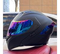 Motorbike Helmets ECE Certified Modular Motorcycle Helmets Flip Up Front Motorcycle Dual Visor Lightweight Practical Suitable for Boys Girls Kart Helmet Bicycle Helmet D1,54-55 M