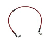 Motorbike Hoses 2 Pcs 300mm to 2200mm 90° 10mm Motorcycle Hydraulic Reinforced Brake Clutch Oil Hose Line Pipe for ATV Dirt Pit Racing Bike Red Motorcycle Brake line(2Pcs Red 120cm)