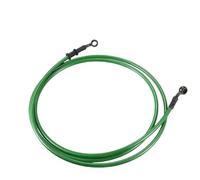 Motorbike Hoses 210/220/230/240cm M10 Hydraulic Brake Line Oil Hose Pipe Fitting 28° Stainless Steel for Motorcycle Motorcycle Brake line(Green 220cm)