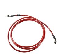 Motorbike Hoses 210/220/230/240cm M10 Hydraulic Brake Line Oil Hose Pipe Fitting 28° Stainless Steel for Motorcycle Motorcycle Brake line(Red 240cm)
