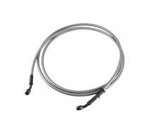 Motorbike Hoses 210/220/230/240cm M10 Hydraulic Brake Line Oil Hose Pipe Fitting 28° Stainless Steel for Motorcycle Motorcycle Brake line(Gray 210cm)