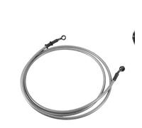 Motorbike Hoses 210/220/230/240cm M10 Hydraulic Brake Line Oil Hose Pipe Fitting 28° Stainless Steel for Motorcycle Motorcycle Brake line(Gray 220cm)