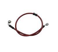 Motorbike Hoses 2X 300mm to 2200mm 28°-90° 10mm Motorcycle Hydraulic Reinforced Brake Clutch Oil Hose Line Pipe for ATV Dirt Pit Racing Bike Red Motorcycle Brake line(2Pcs Red 120cm)