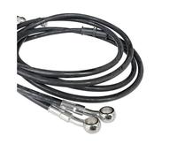 Motorbike Hoses 400 to 1400mm Hydraulic Brake Hose DOT Oil Pipe Line Braided Cable 10mm Banjo Chromium Plating Motorcycle Brake line(1300mm)