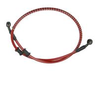 Motorbike Hoses 40cm -160cm 10mm 28 Degree Motorcycle Braided Brake Clutch Oil Hoses Line Pipe Clutch Throttle Gas Line Fuel Pipe Motorcycle Brake line(Red 60cm)