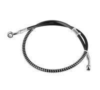 Motorbike Hoses 40cm to 200cm 10mm Motorcycle Braided Brake Clutch Oil Hoses Line Pipe Clutch Throttle Gas Line Fuel Pipe with Spring Motorcycle Brake line(40cm)