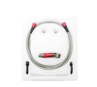 Motorbike Hoses Adapter Kit Brake Pipe Quick Disassembly Brake Hose Kit CNC Aluminum Alloy Brake Line Oil Quick Release Connection Joint Motorcycle Brake line(Rood,800mm)